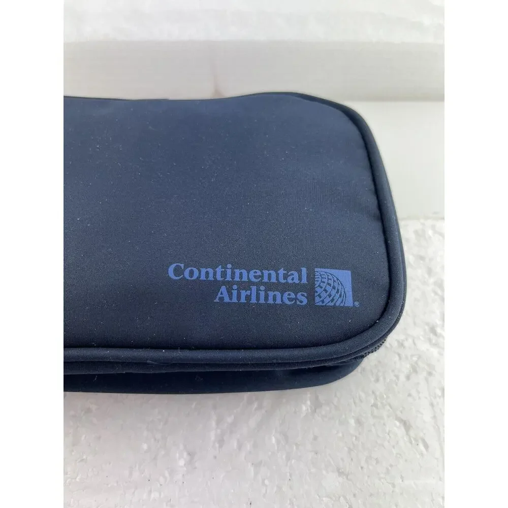 Vtg Continental‎ Airlines First Class Complimentary Amenity Kit 5 Travel Bag New